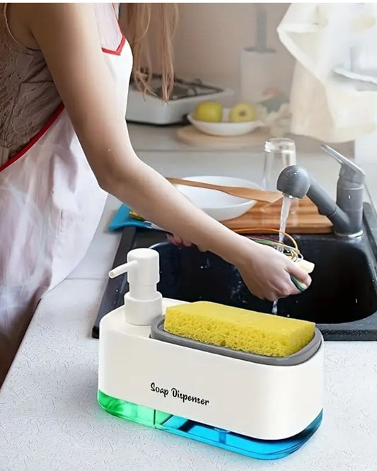 DISPENSADOR DE JABON 2 EN 1