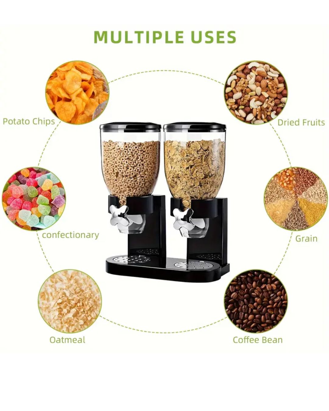 DISPENSADOR DE CEREALES 2L + ENVASE HERMETICO GRATIS