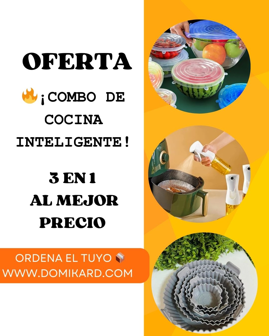 🔥 COMBO DE COCINA INTELIGENTE 3 EN 1