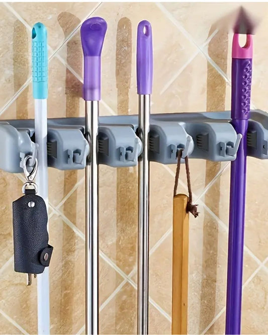 SOPORTE DE PARED PARA 4 ESCOBAS