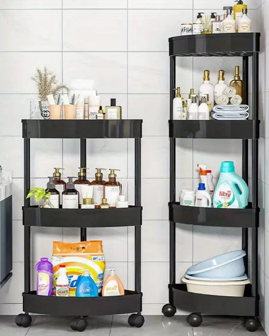 ESTANTE ESQUINERO 4 NIVELES CON RUEDAS