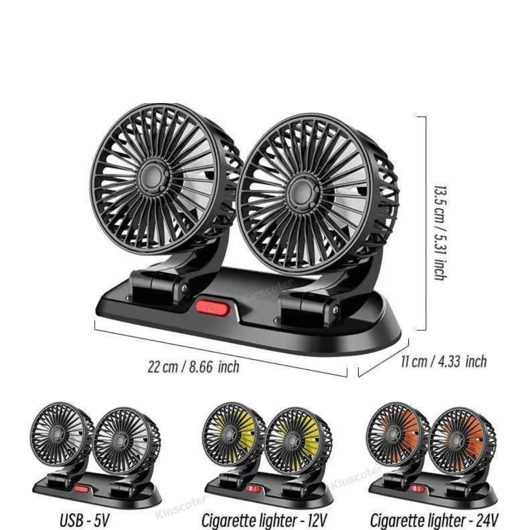 VENTILADOR DOBLE PARA VEHICULO