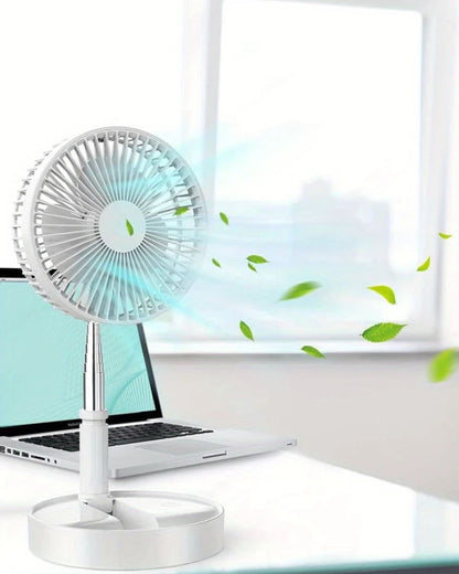 ABANICO RECARGABLE  4 EN 1 Y EXTENSIBLE
