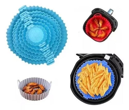 SET 6 MOLDES DE SILICONA PARA FREIDORA DE AIRE DIFERENTES TAMAÑOS