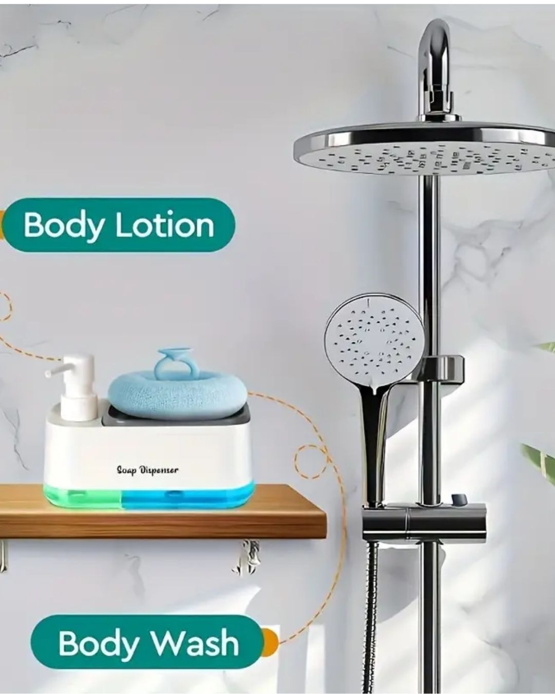 DISPENSADOR DE JABON 2 EN 1