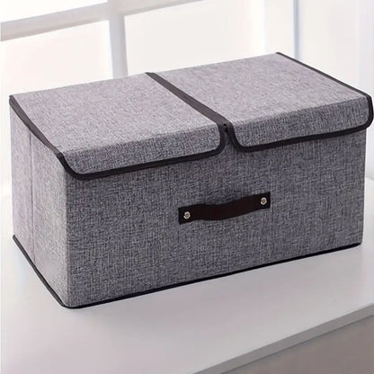 CAJA DE ALMACENAMIENTO CON DOBLE TAPA