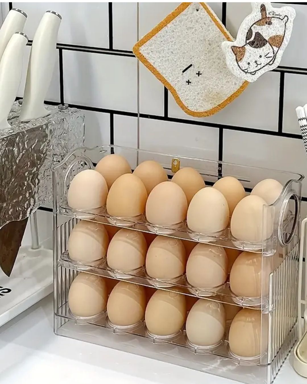 ORGANIZADOR HUEVOS TRANSPARENTE