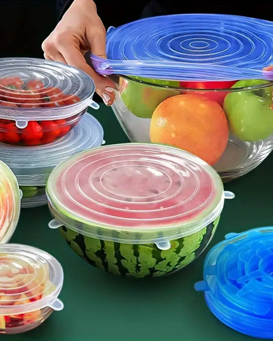 TAPAS DE SILICONA REDONDAS (SET DE 6 UNIDADES)